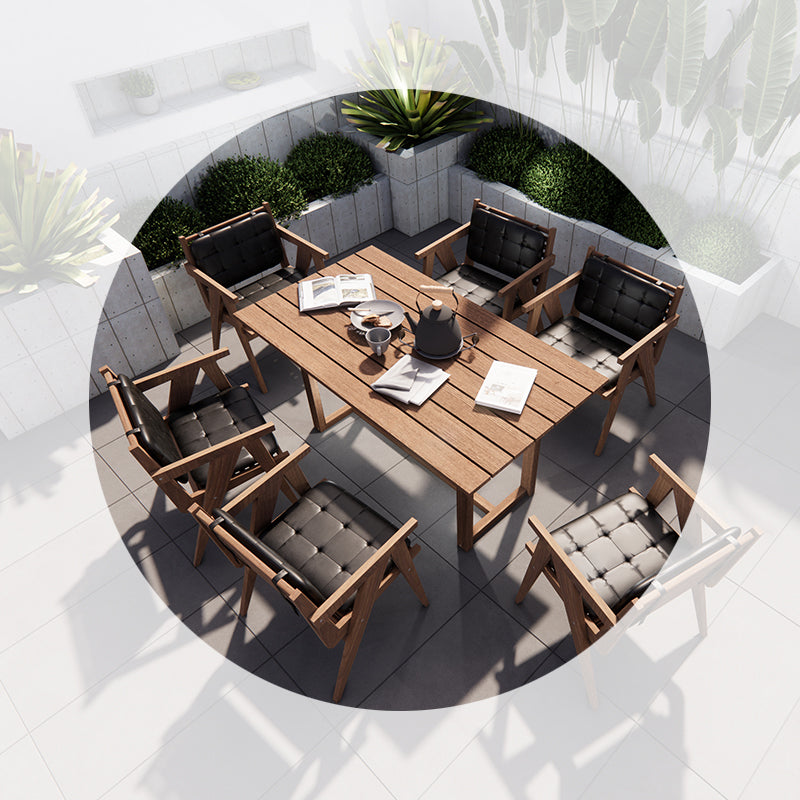 Integrated-Leg Long Dining Table