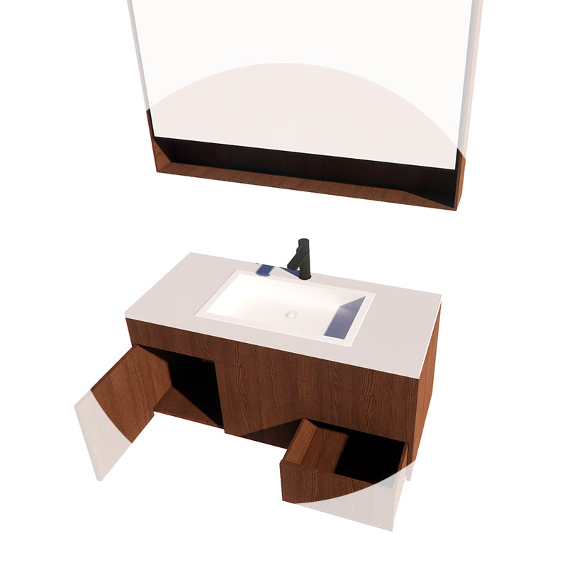 Wall-Mount Vanity with Optional Base