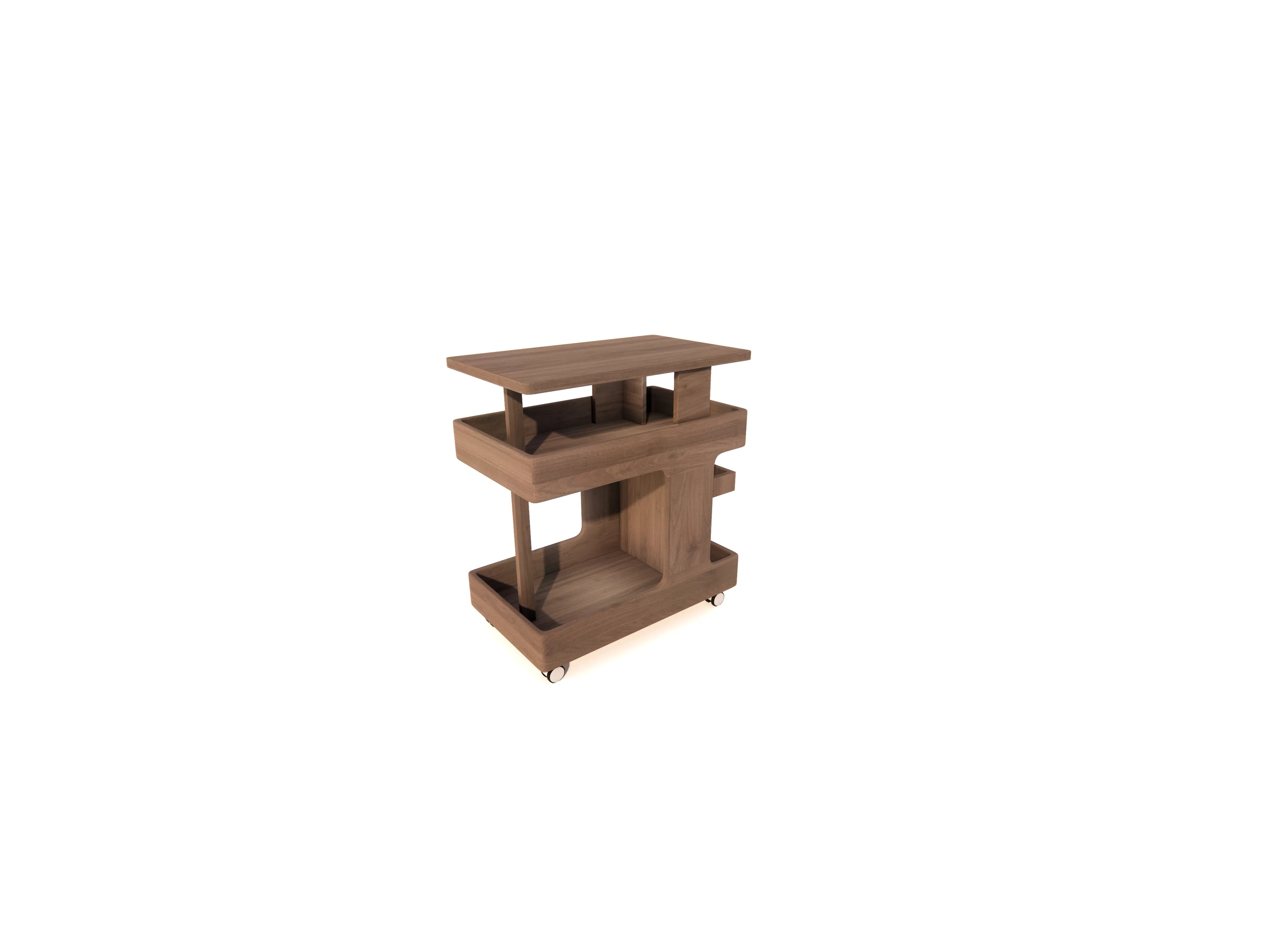 PSC25001 multi-compartment serving cart in HIPSWOOD