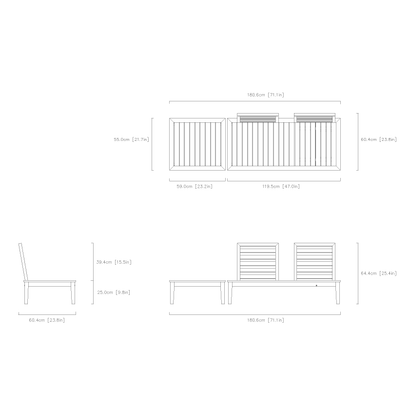 Convertible Lounge Sofa Set