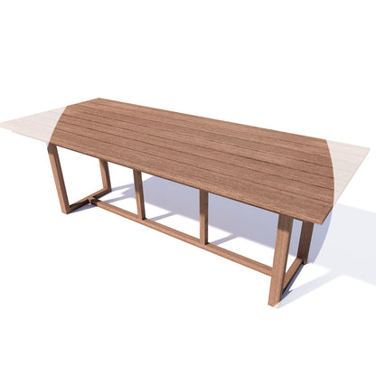 Integrated-Leg Long Dining Table