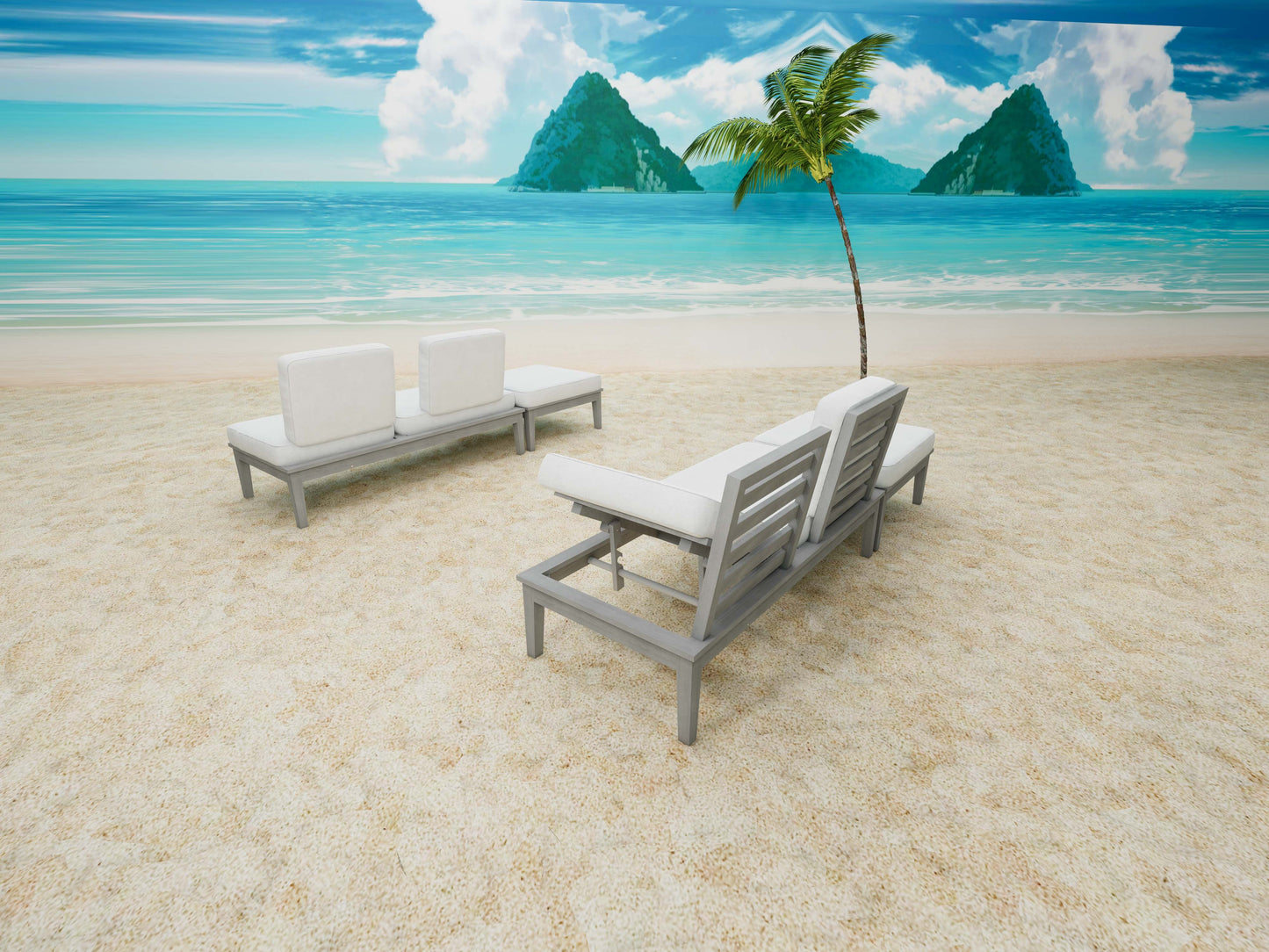 Convertible Lounge Sofa Set