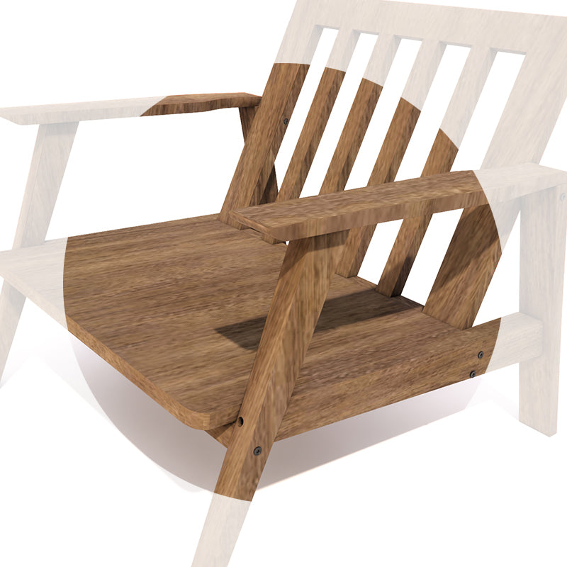 Wide-Seat Leisure Chair