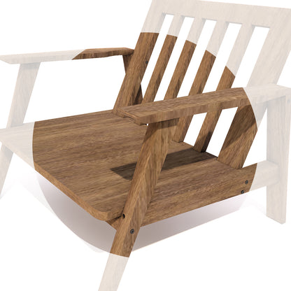 Wide-Seat Leisure Chair
