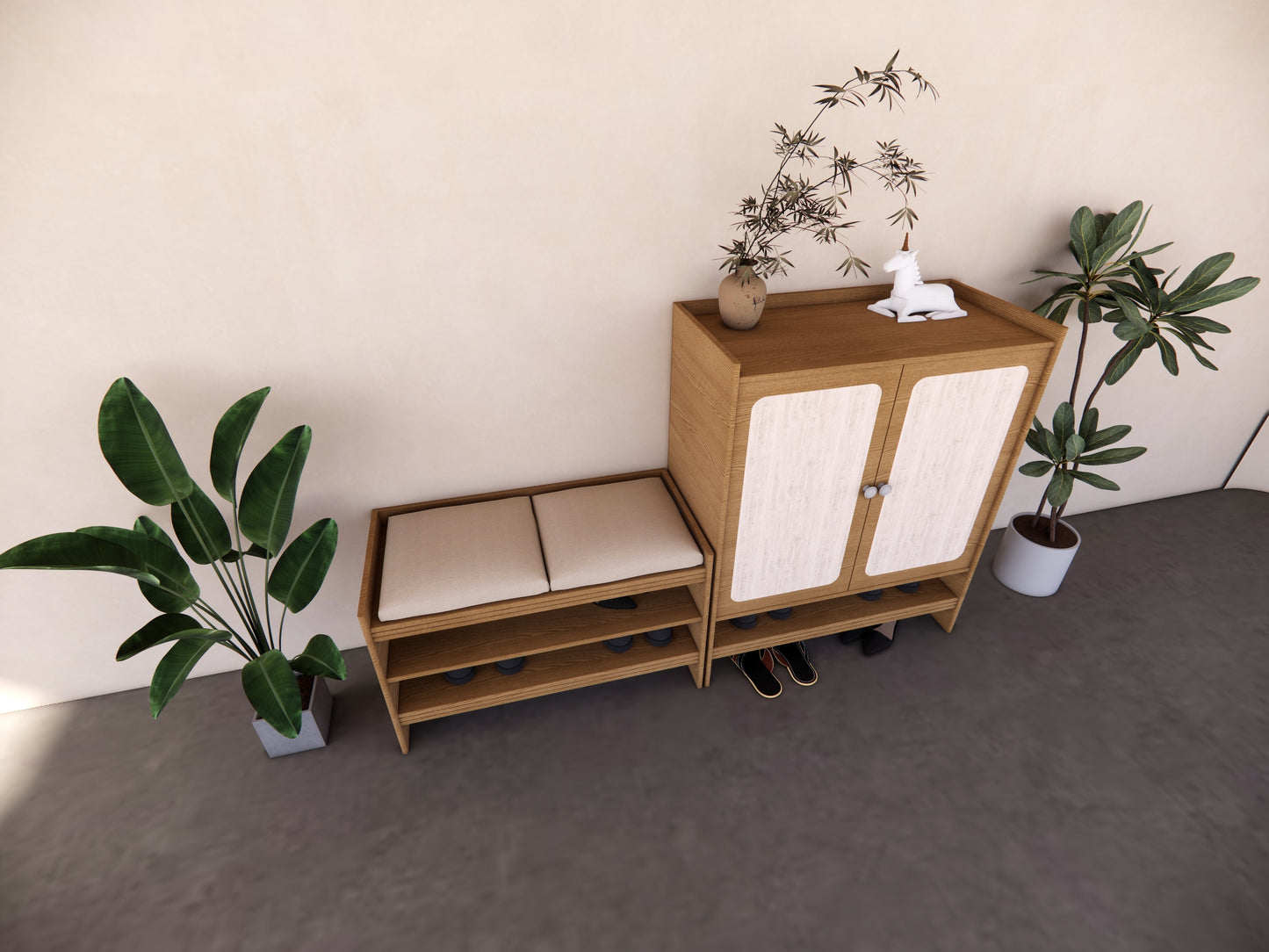 Open-Shelf Entryway Cabinet