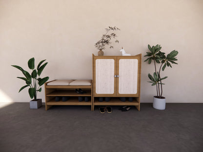 Open-Shelf Entryway Cabinet