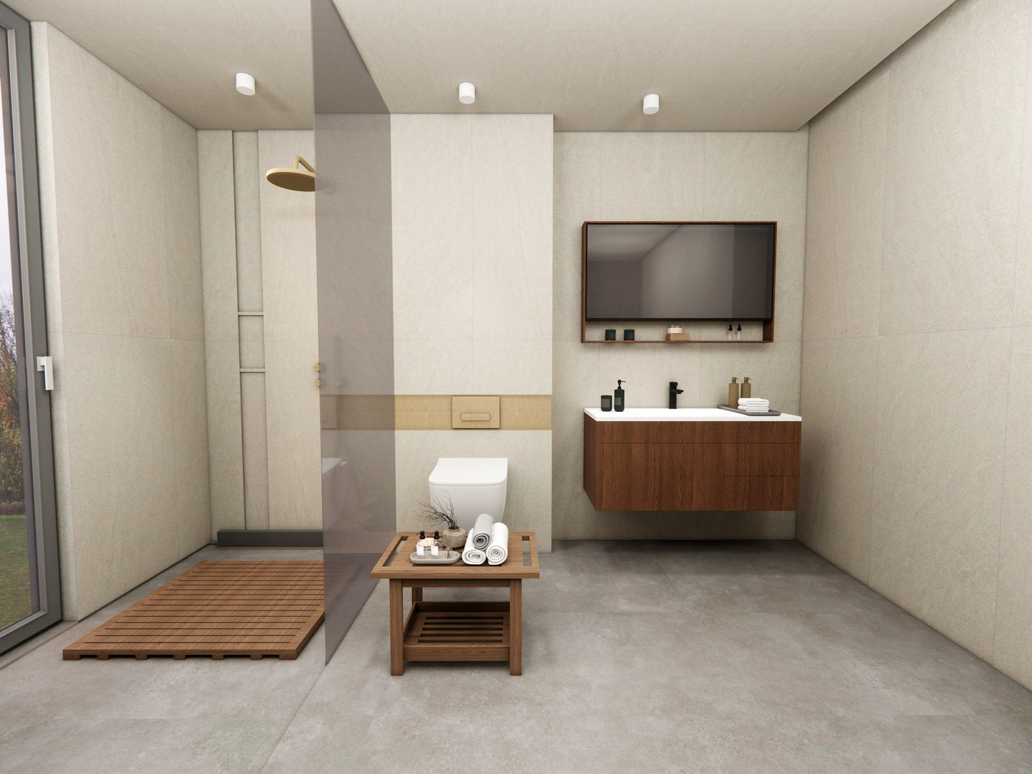 Wall-Mount Vanity with Optional Base