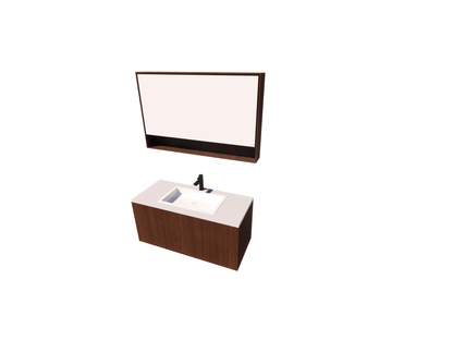Wall-Mount Vanity with Optional Base