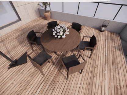 Integrated-Leg Round Table
