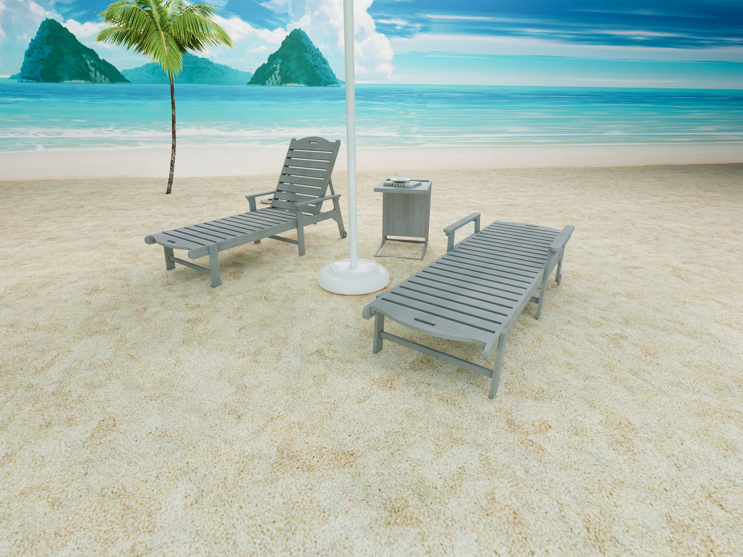 Fully Reclining Sun Lounger