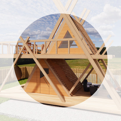 Two-Level Outdoor Garden Cabin