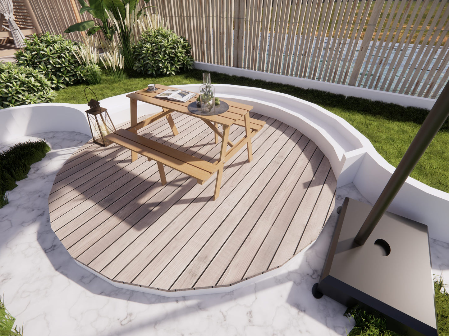 One-piece Garden Dinning Set