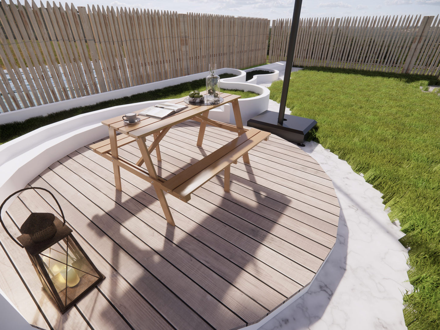 One-piece Garden Dinning Set