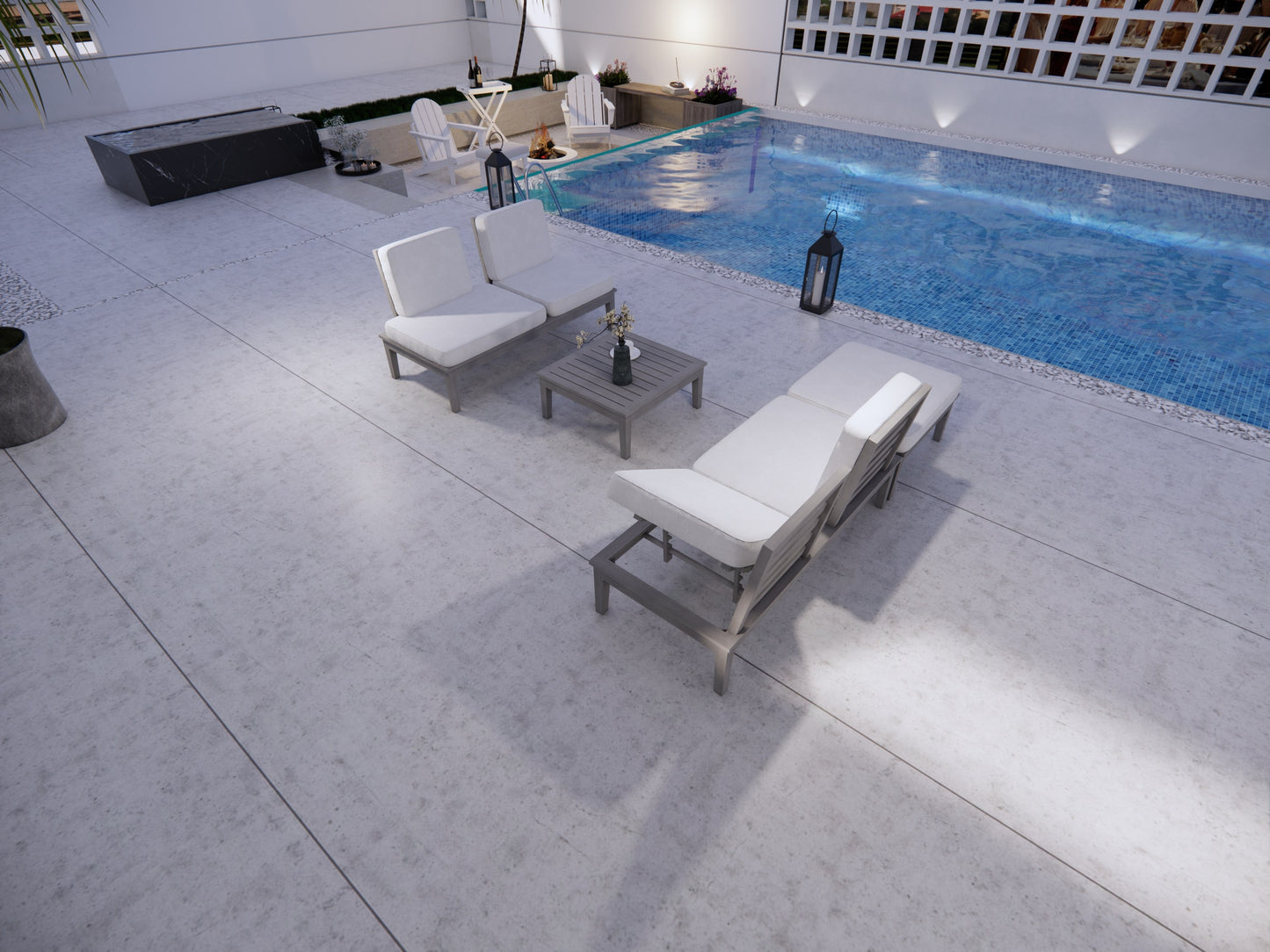 Convertible Lounge Sofa Set