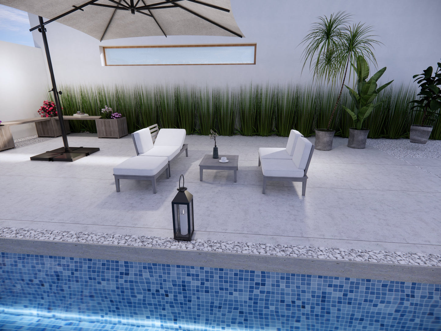 Convertible Lounge Sofa Set