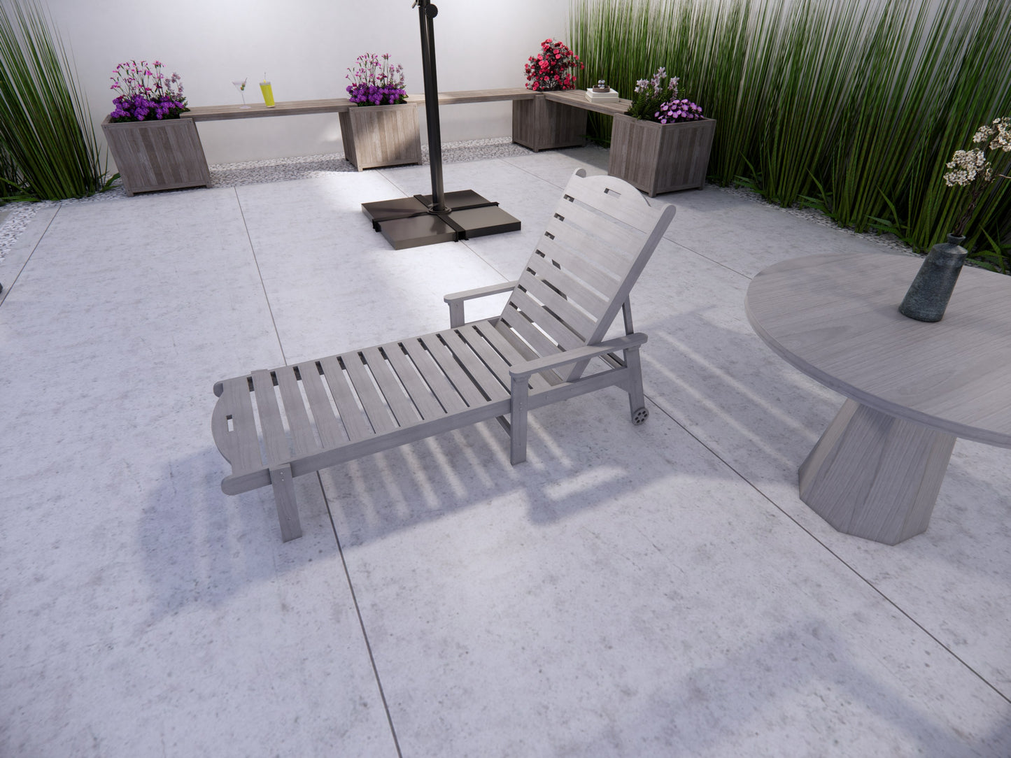 Fully Reclining Sun Lounger