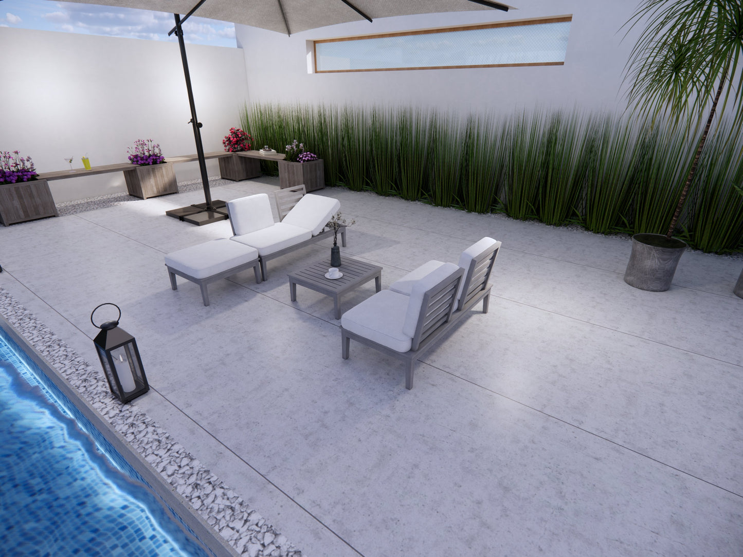 Convertible Lounge Sofa Set