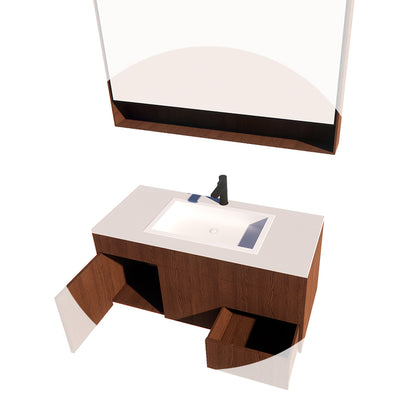 Wall-Mount Vanity with Optional Base