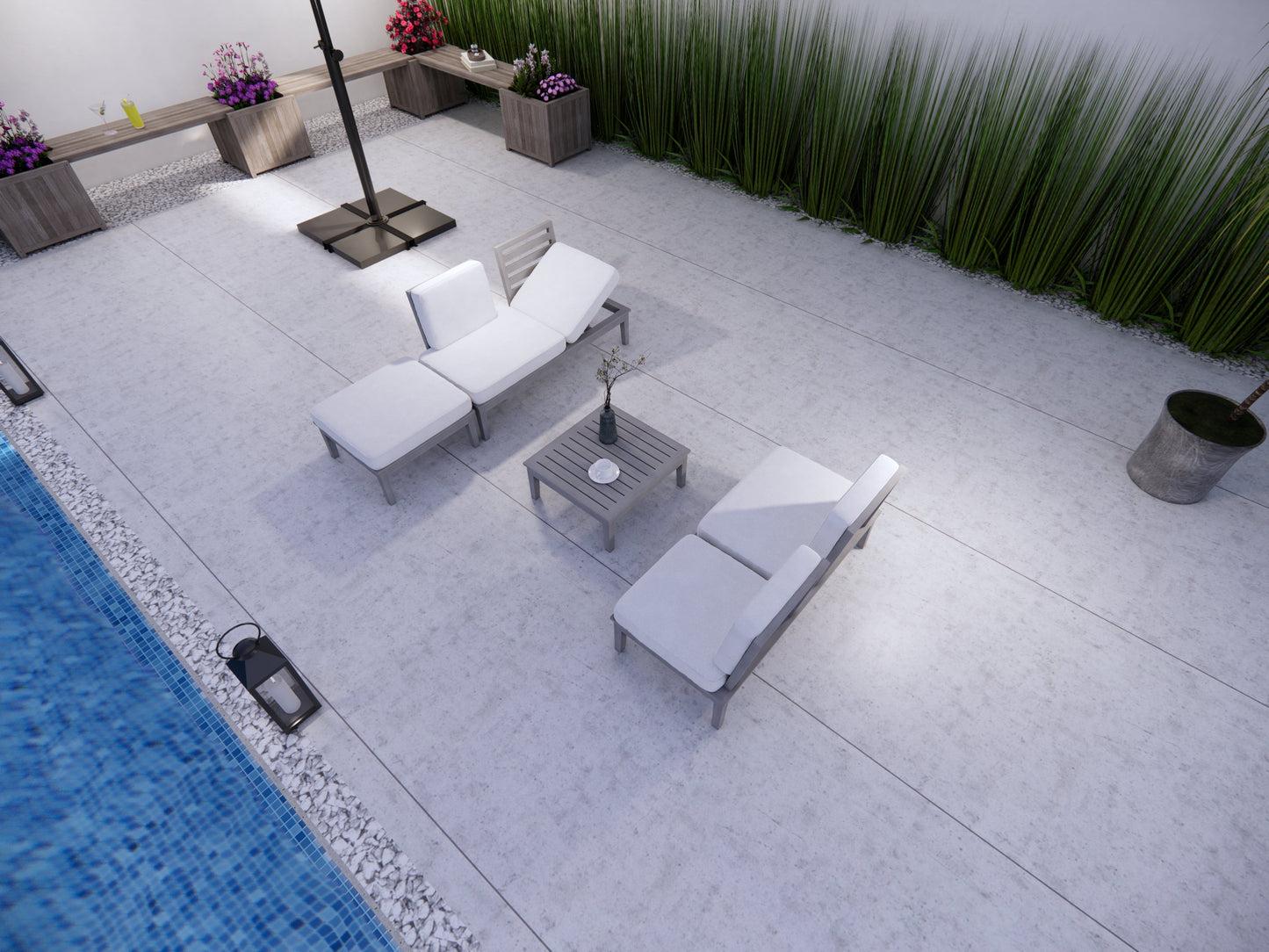 Convertible Lounge Sofa Set