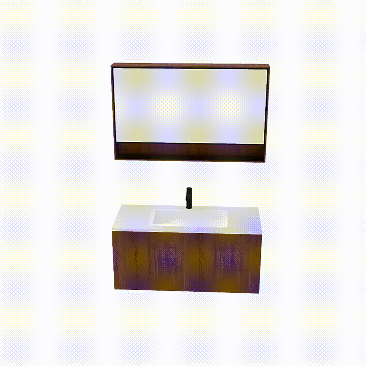 Wall-Mount Vanity with Optional Base