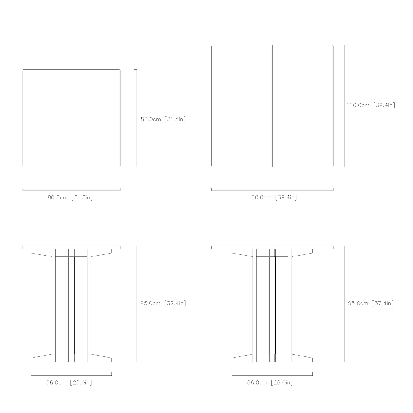 Heavy-duty square bar table