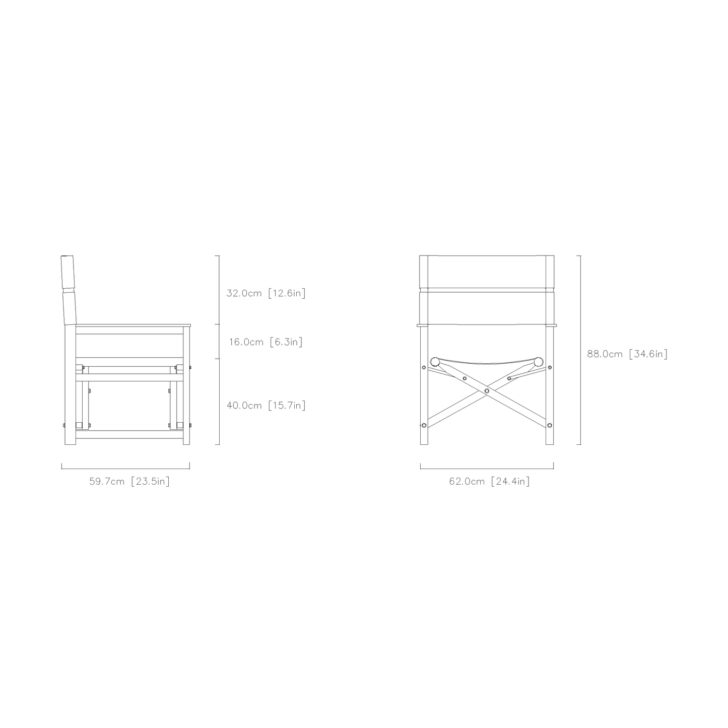 Side-Folding Outdoor Chair