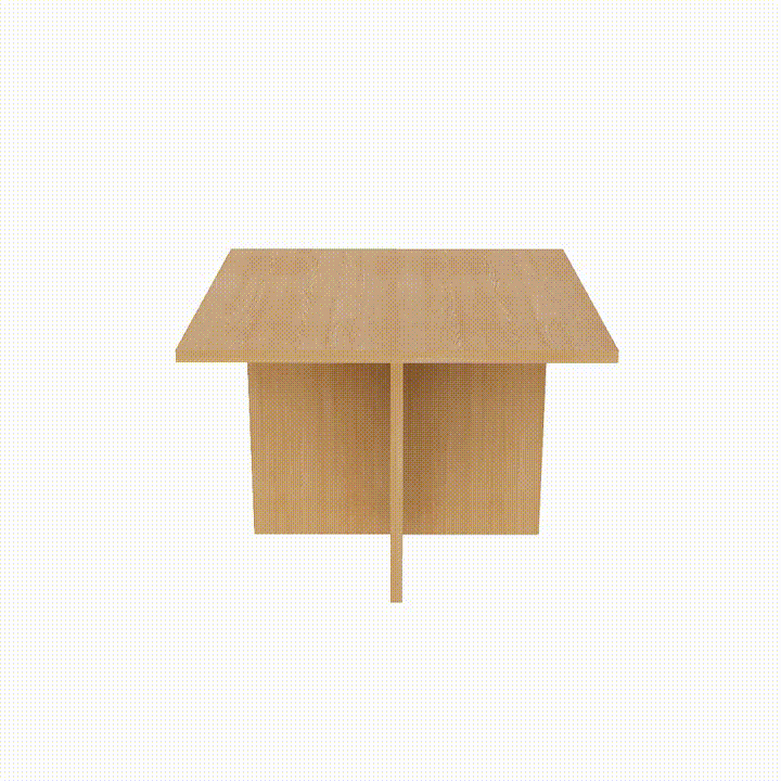 Compact Cross-Leg Dining Table