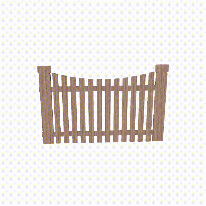Wave-Pattern Outdoor Fence