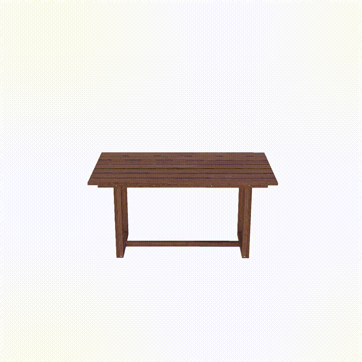 Integrated-Leg Long Dining Table