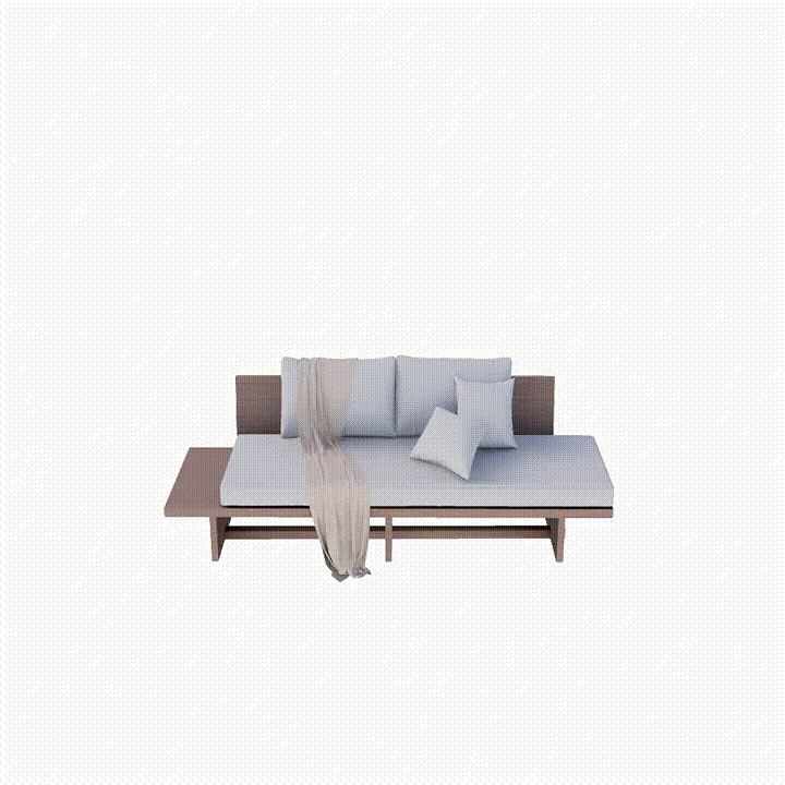 Cantilever-Side Storage Sofa