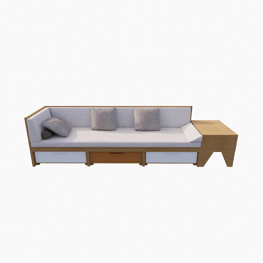 Modular Storage Sofa Lounger