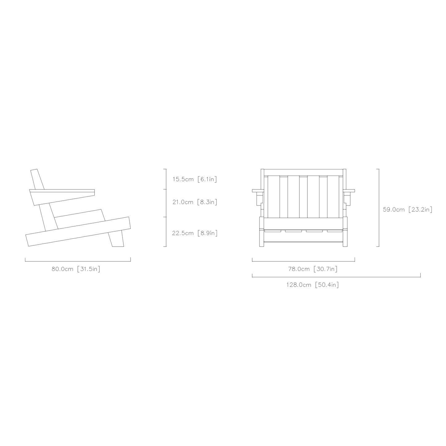 Floating-Arm Leisure Chair