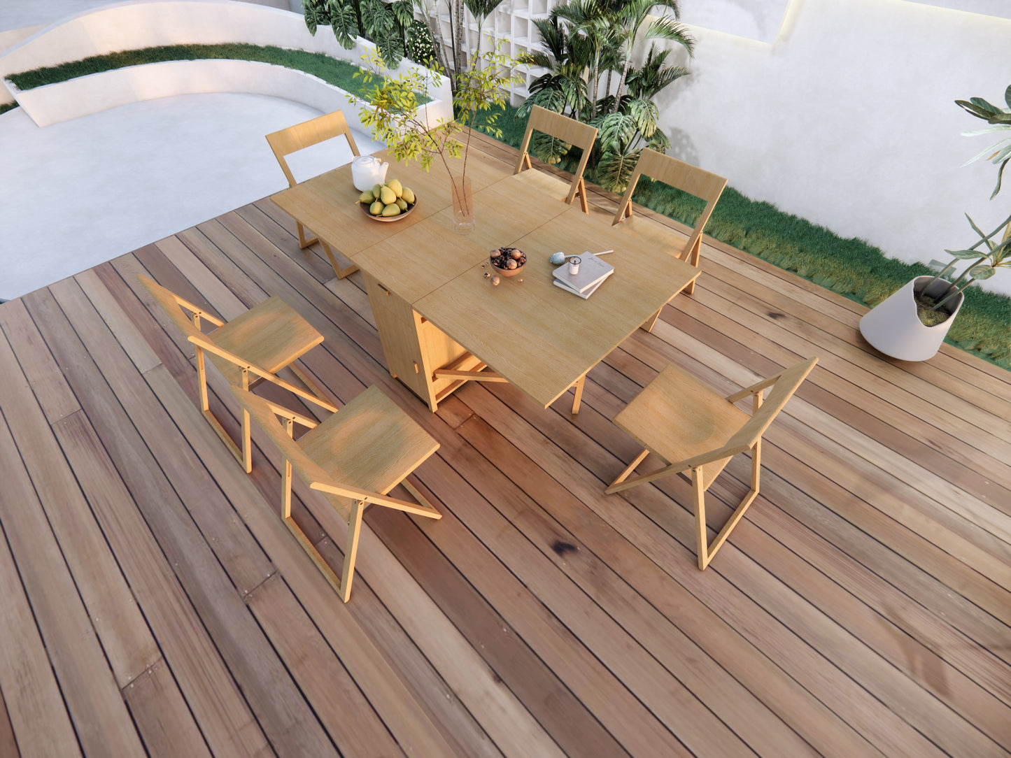 Foldable Space-Saving Table & Chair Set