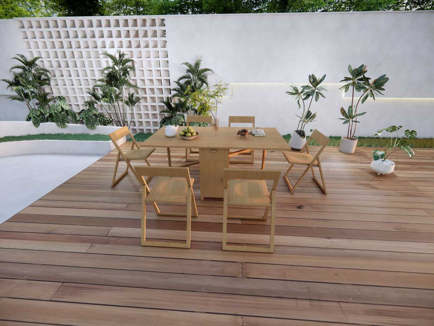 Foldable Space-Saving Table & Chair Set