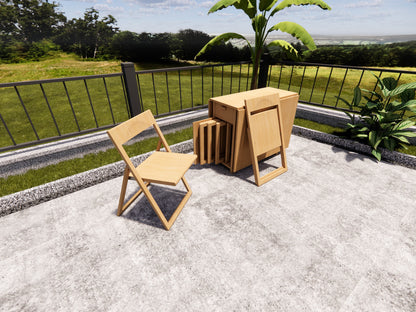 Foldable Space-Saving Table & Chair Set