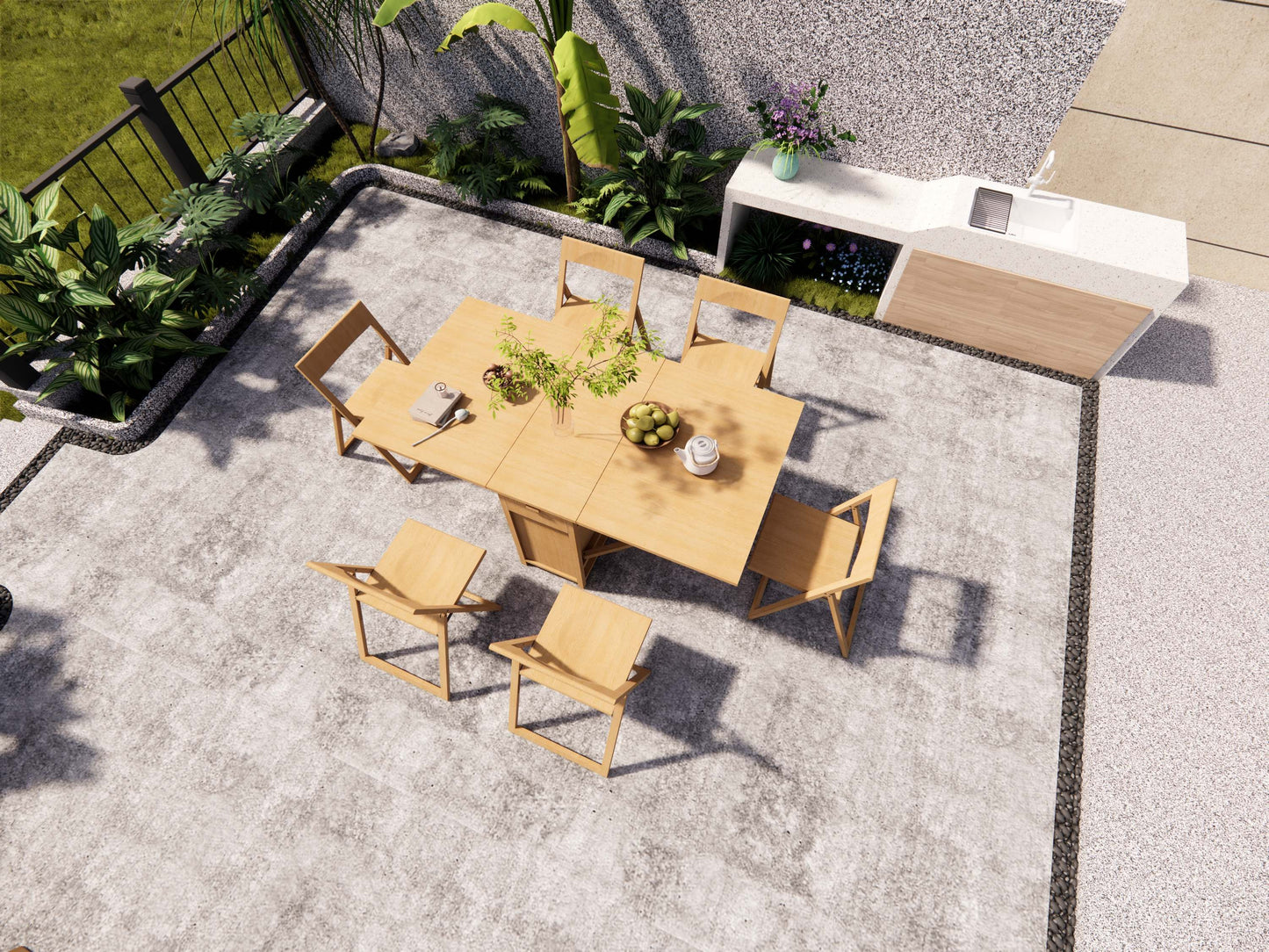 Foldable Space-Saving Table & Chair Set