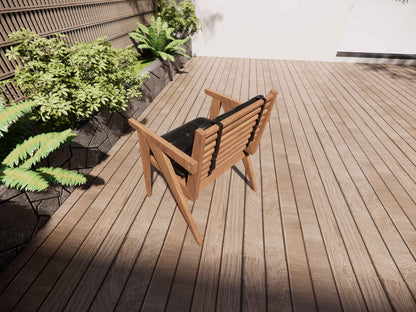 Wide-Seat Dining & Lounge Chair