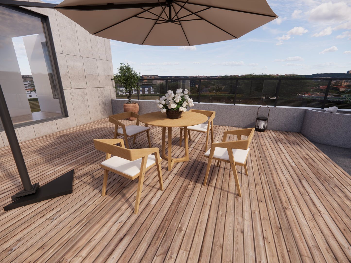 Compact Round Patio Table (40–60 cm)