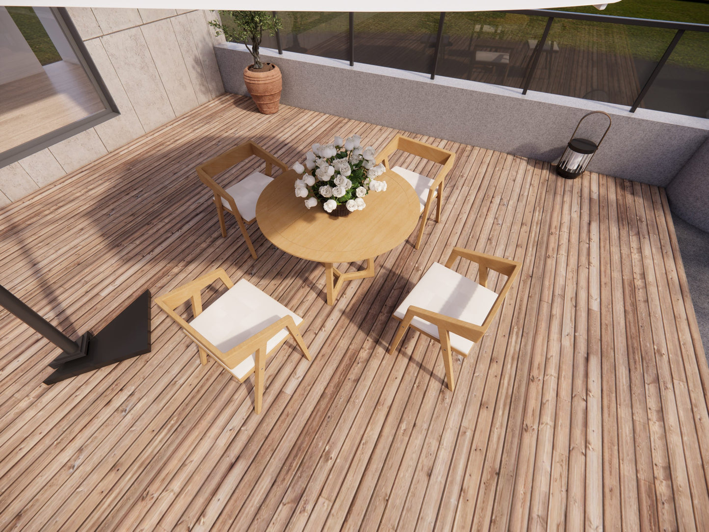 Compact Round Patio Table (40–60 cm)