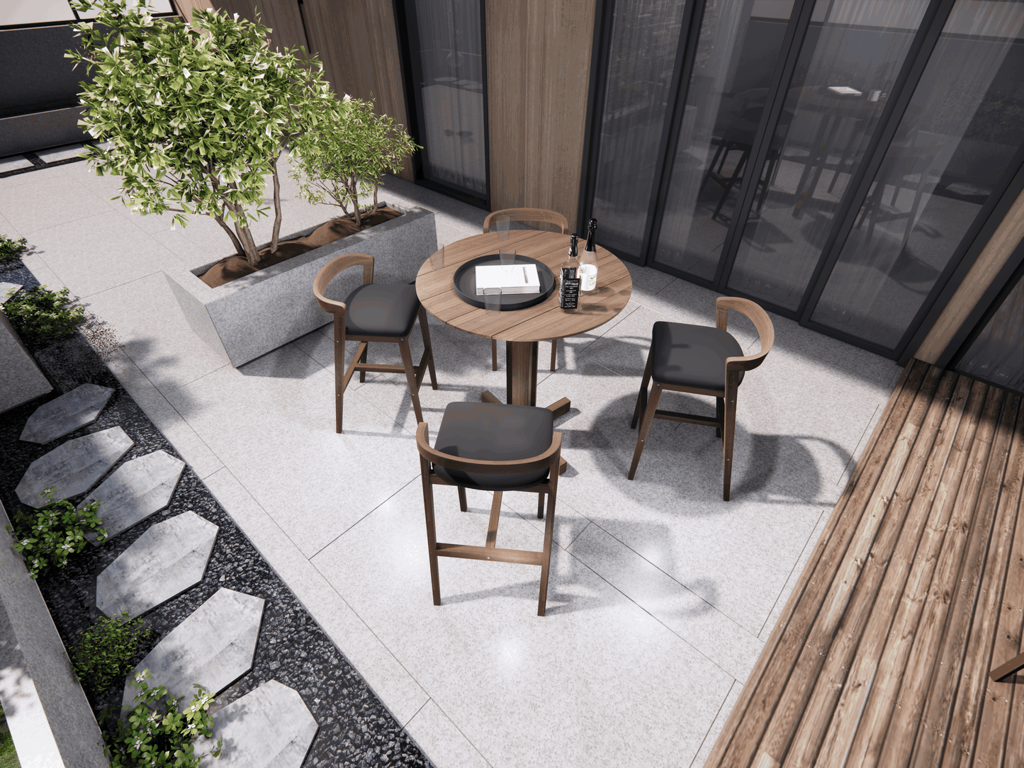 Comfort Radius Bar Round Table