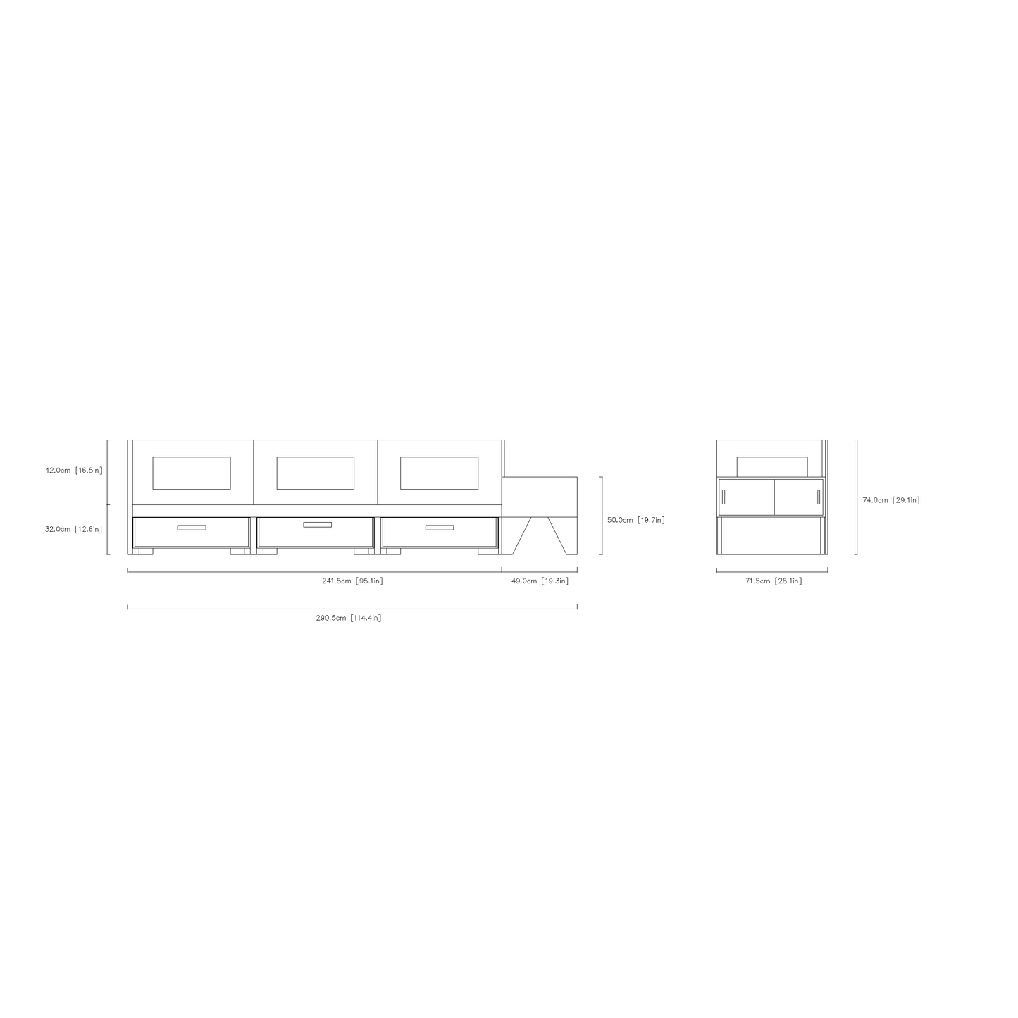 Modular Storage Sofa Lounger