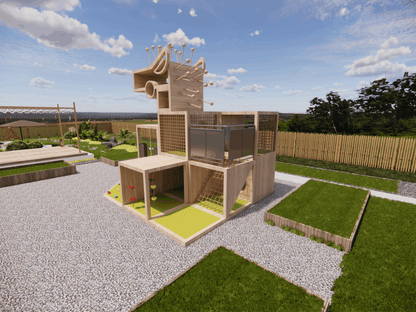 Giraffe-Themed Playhouse