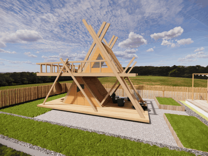 Two-Level Outdoor Garden Cabin