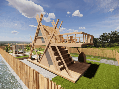 Two-Level Outdoor Garden Cabin
