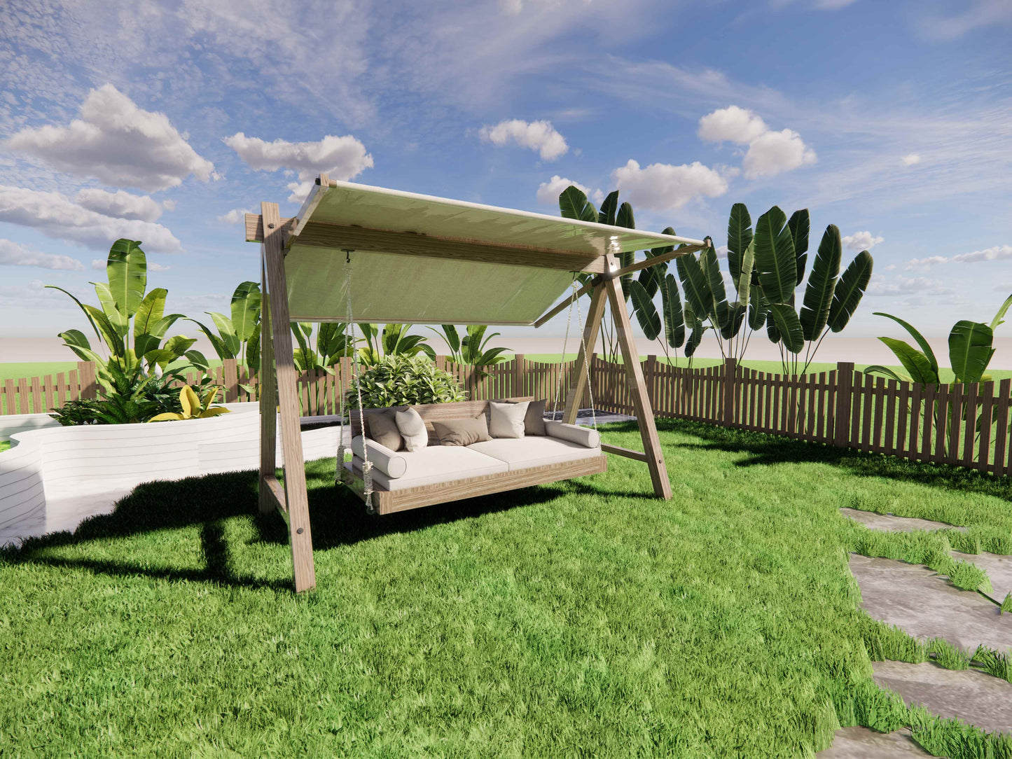 Three-Point Swing Lounge Chair