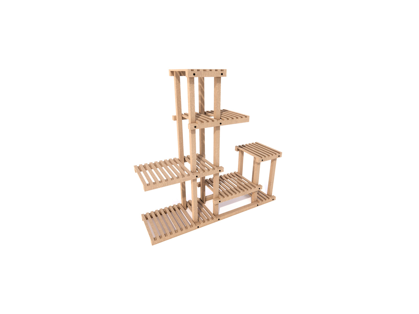 Asymmetric Garden Plant Stand