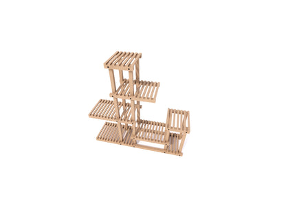 Asymmetric Garden Plant Stand