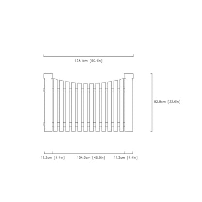 Wave-Pattern Outdoor Fence