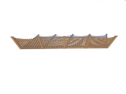 Wave-Pattern Outdoor Fence