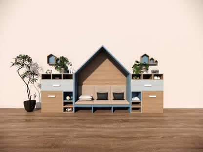 Playhouse-Style Kids Storage Cabinet